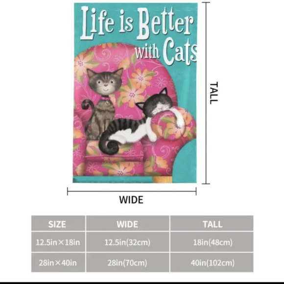 Garden Flag 😺😹"Life Is Better With Cats 😻 12.5" X 18" Fade Resistance Durabl… - Picture 4 of 6